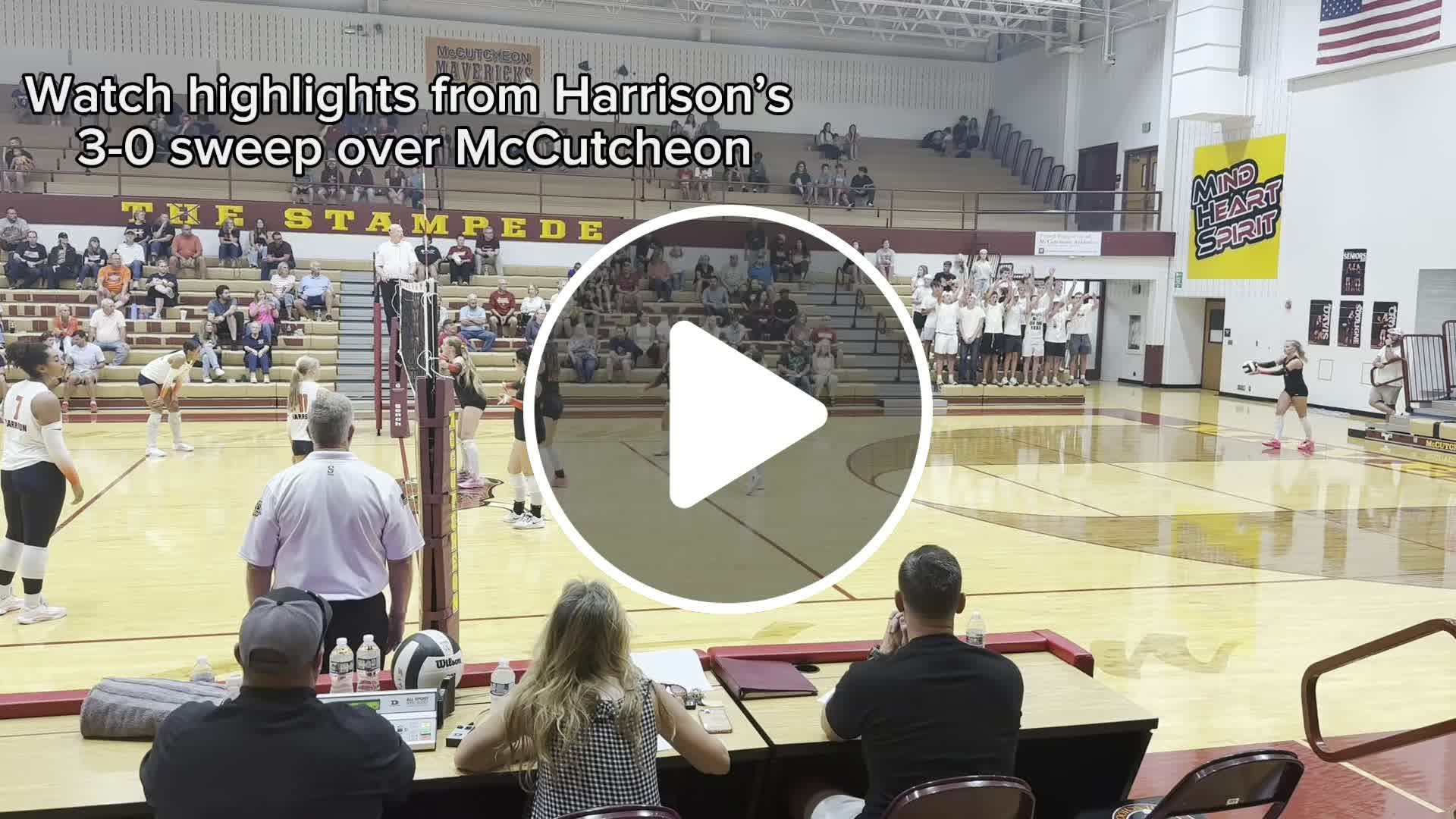 Watch highlights from Harrison volleyball's 3-0 win over McCutcheon in ...