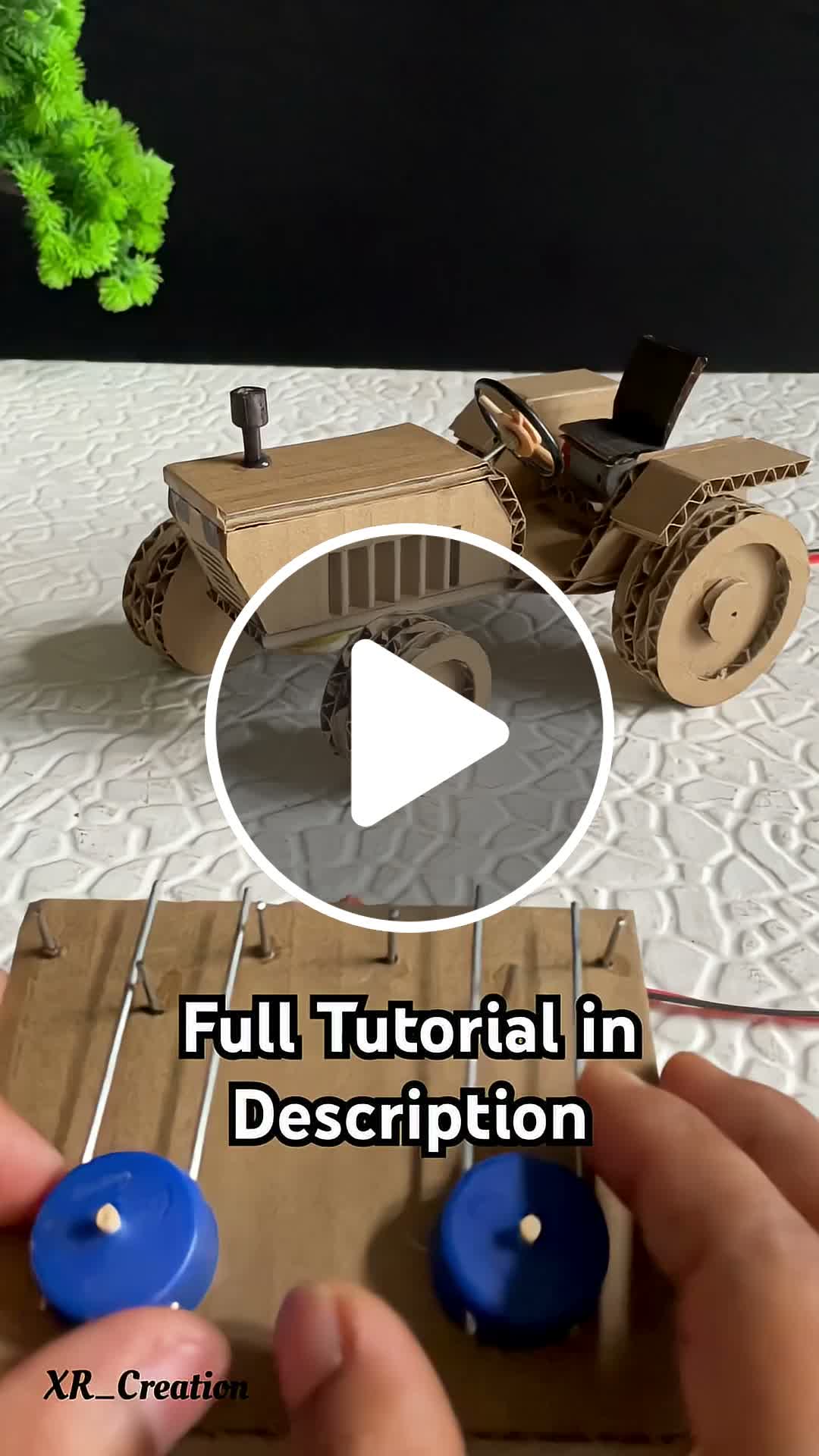 How to make a Cardboard Tractor with Dc Motor #dcmotor #youtubeshorts # ...