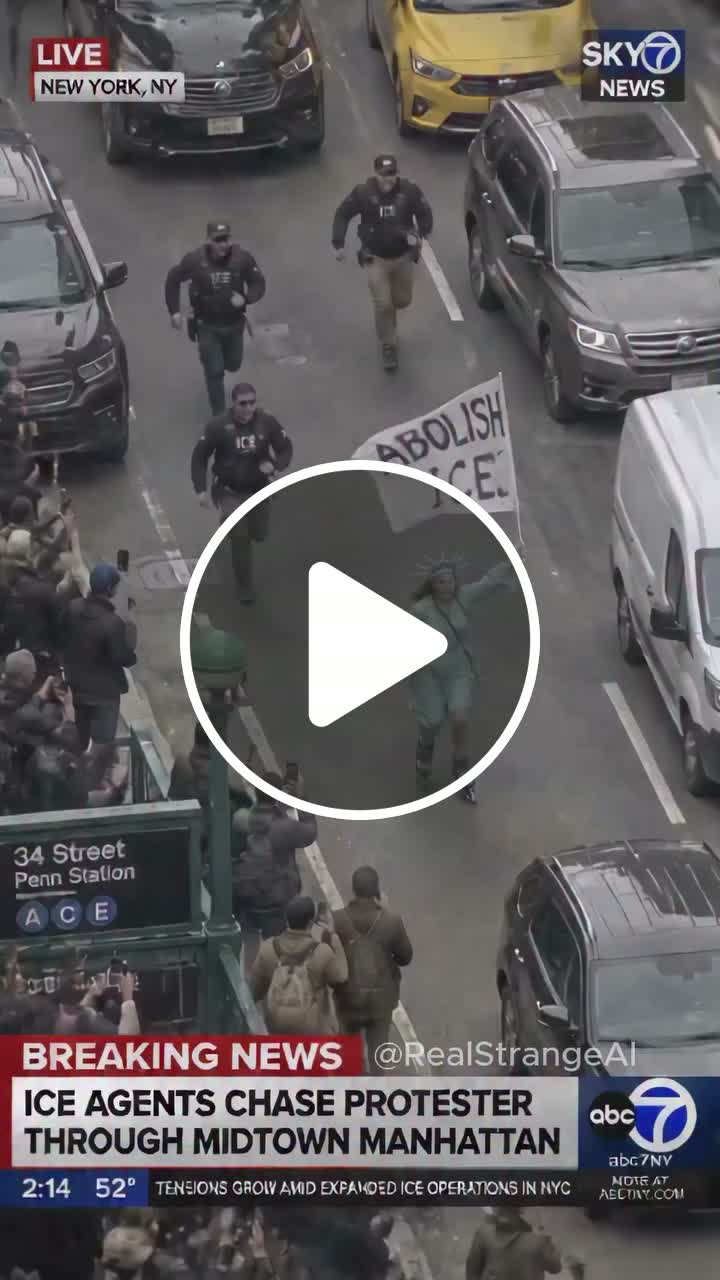 Statue of Liberty Protester Leads ICE Agents on a Wild Chase Through ...