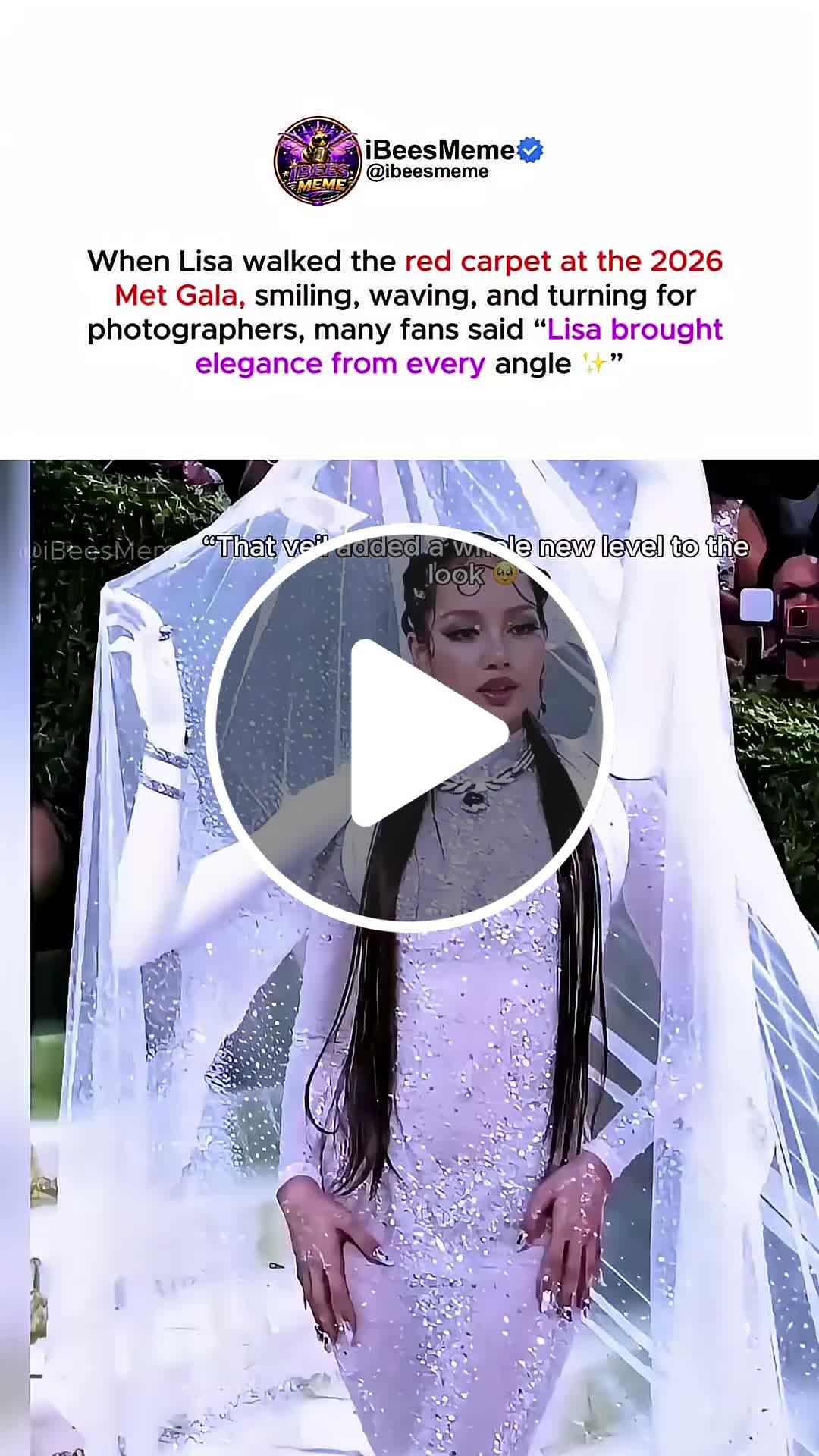 Lisa’s elegant 2026 Met Gala look had fans praising her red carpet ...