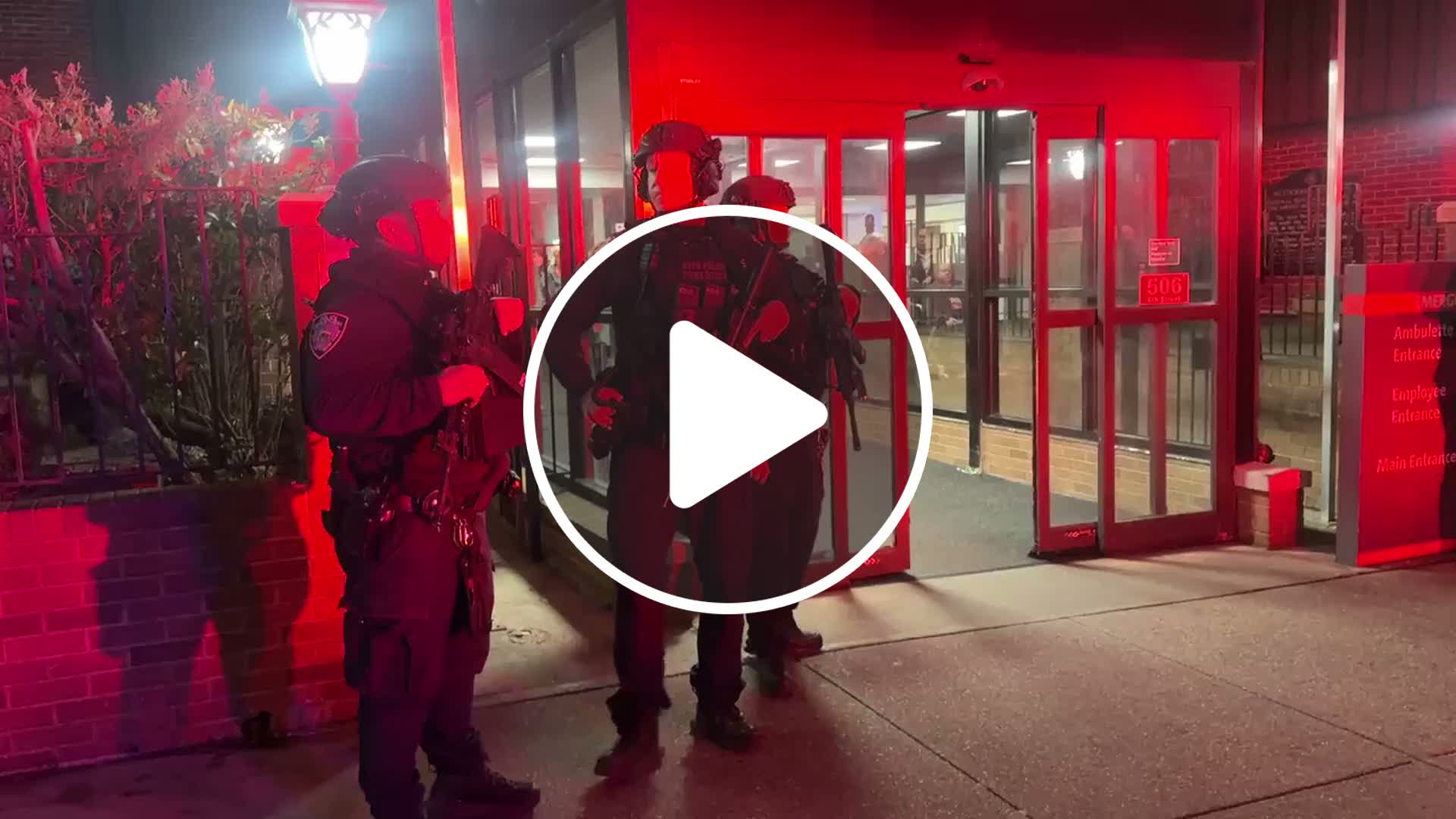 Large police presence around Brooklyn Methodist Hospital following ...