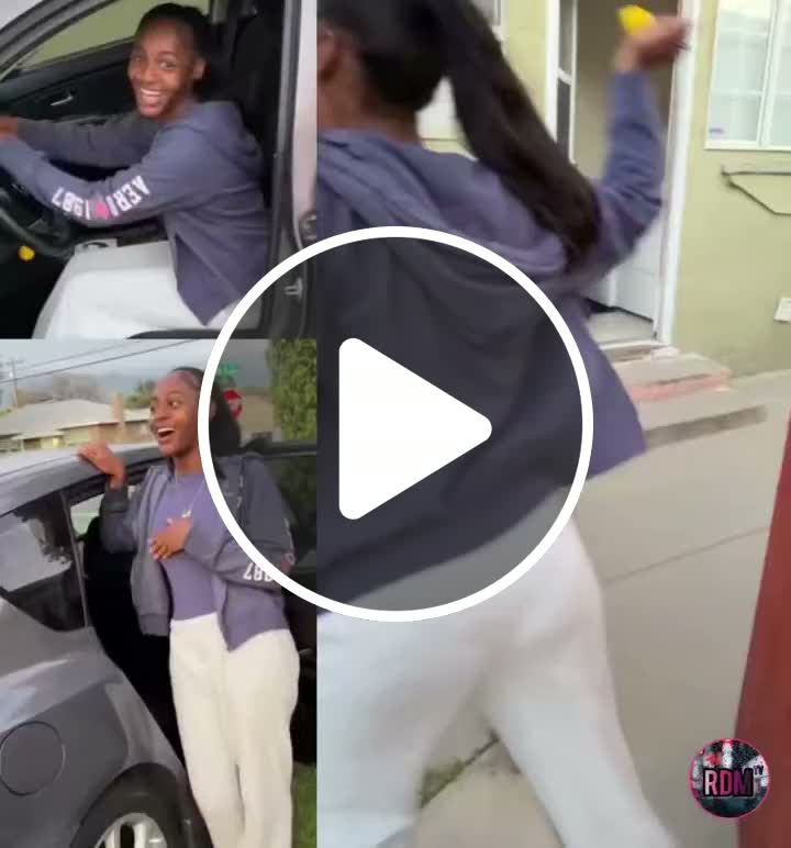 Video captured of a father surprising his daughter with her first car ...