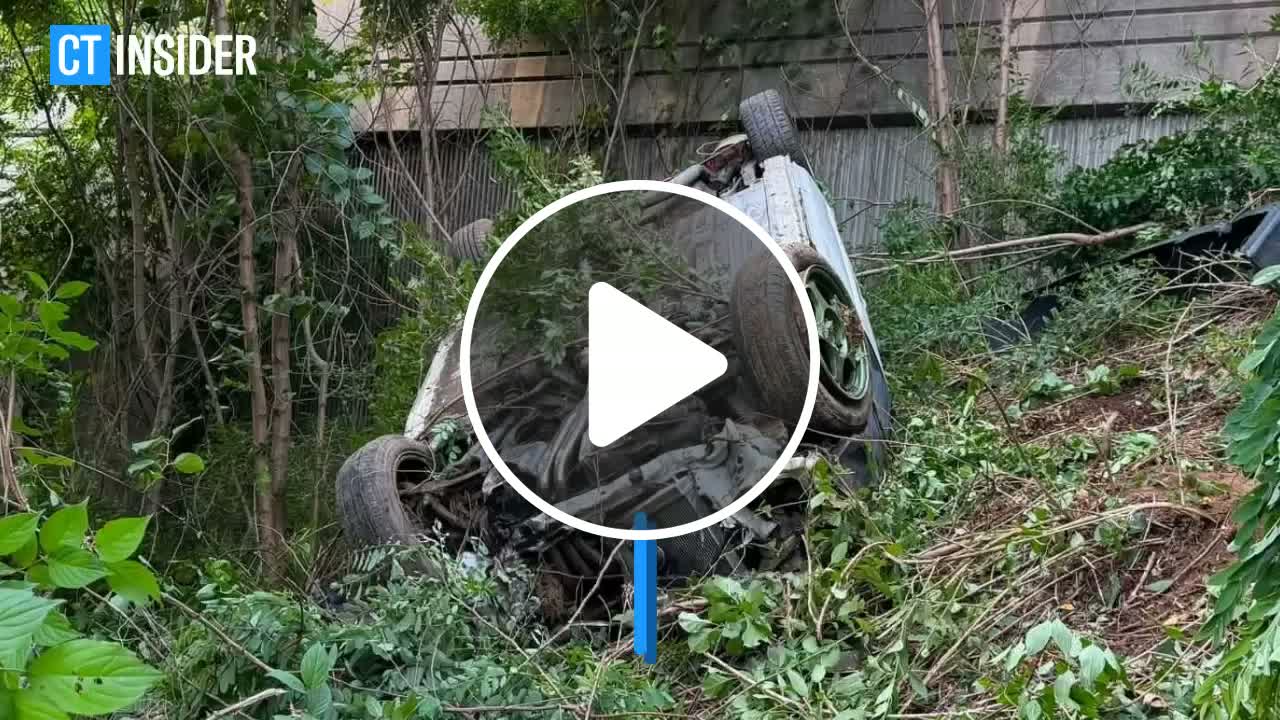 Driver Hospitalized After Route 8 Rollover Crash Into Shelton Bridge ...