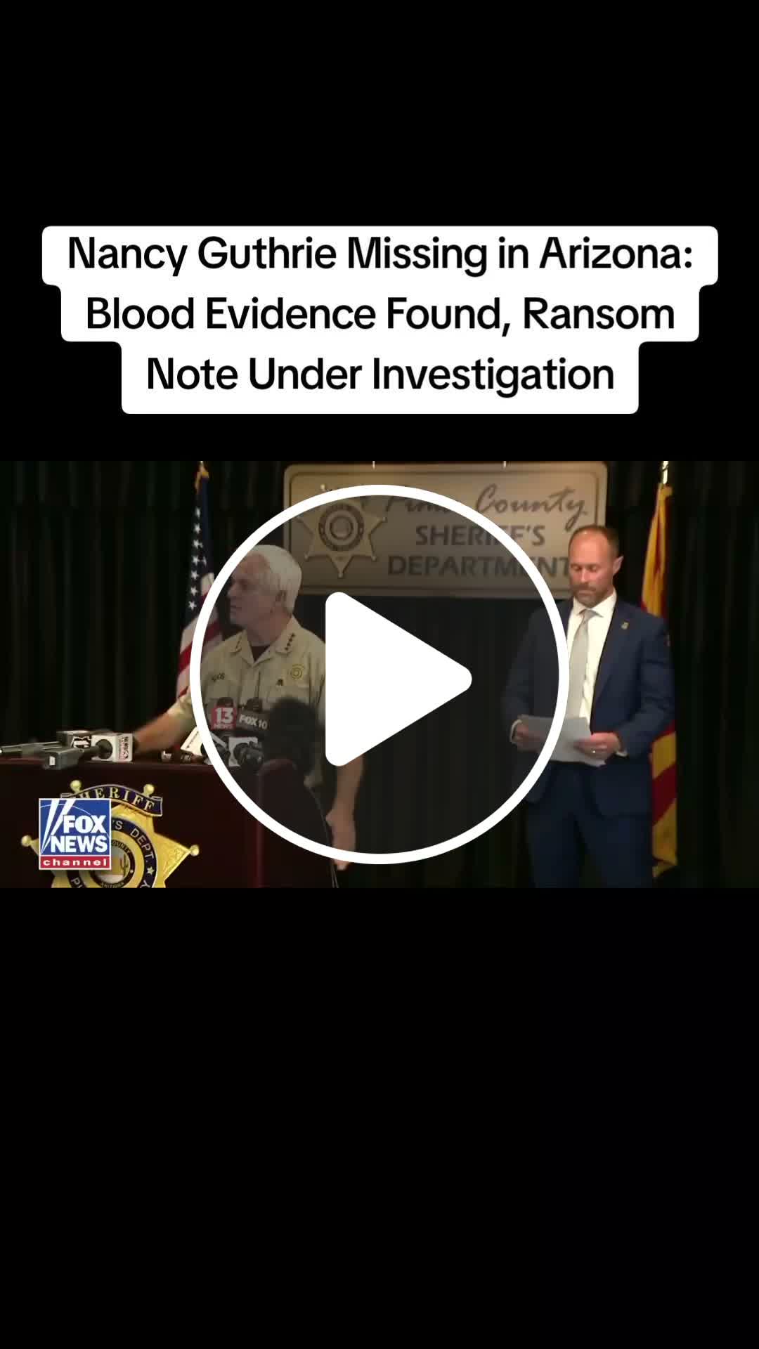 Nancy Guthrie Missing in Arizona: Blood Evidence Found, Ransom Note ...