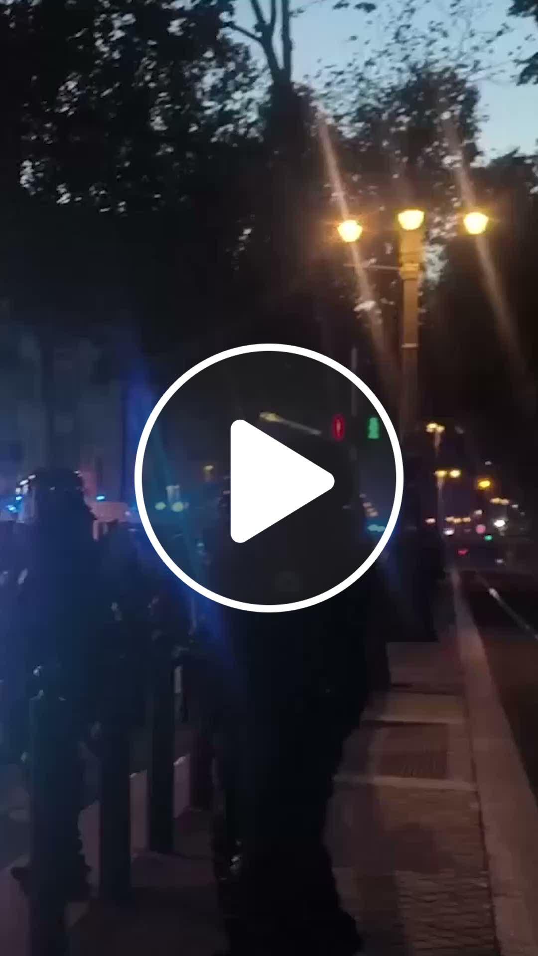 Shocking video shows water cannon flatten scooter driver - NewsBreak