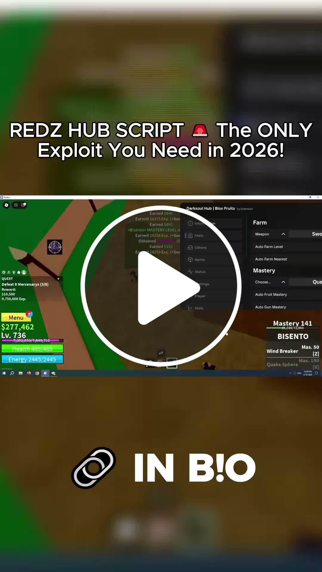 Redz script update for 2026! No key needed. 🚀 #BloxFruits #Roblox ...