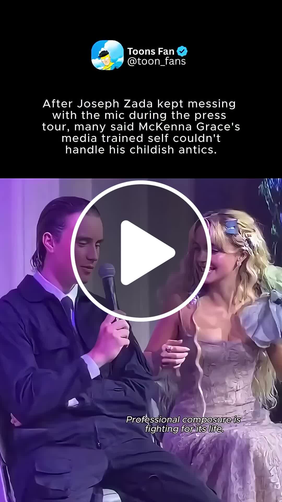Joseph Zada Kept Messing With the Mic, and McKenna Grace Was Not Ready ...