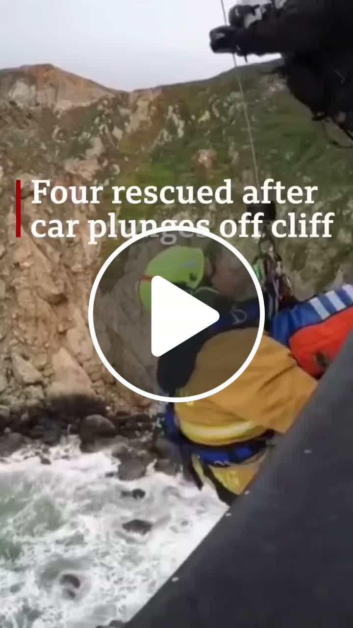 Four rescued after car plunges off cliff - NewsBreak