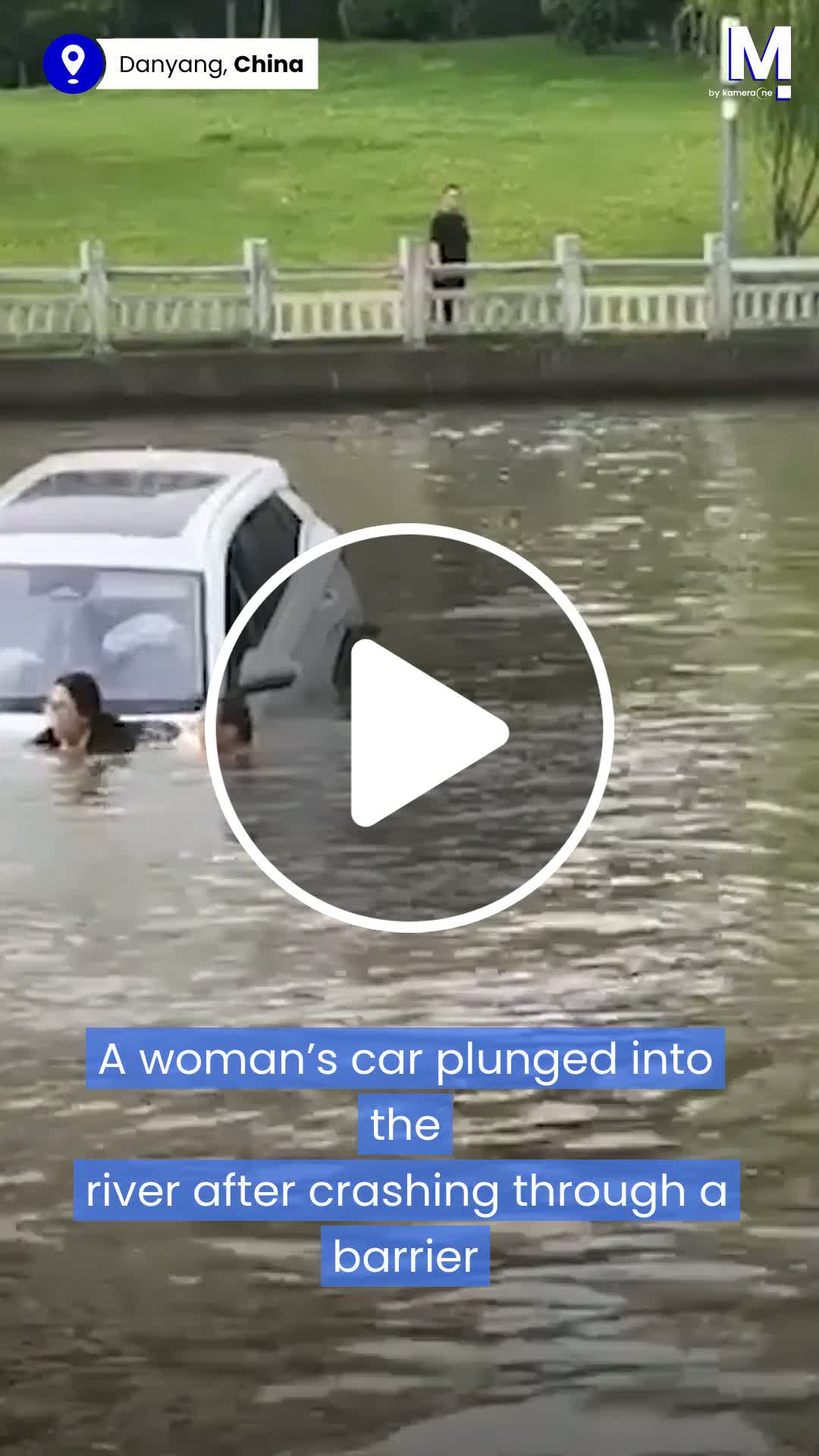 Heroic onlooker rescues woman after car plunges into river - NewsBreak