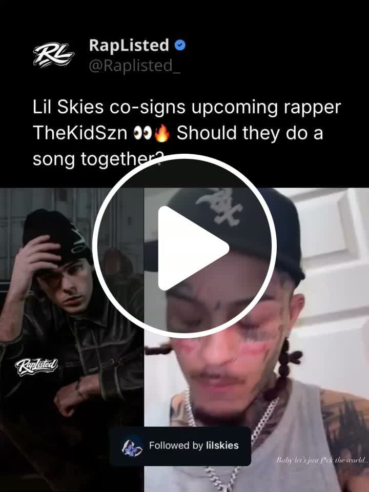 Lil skies co-sign upcoming rapper thekidszn should they do a song ...