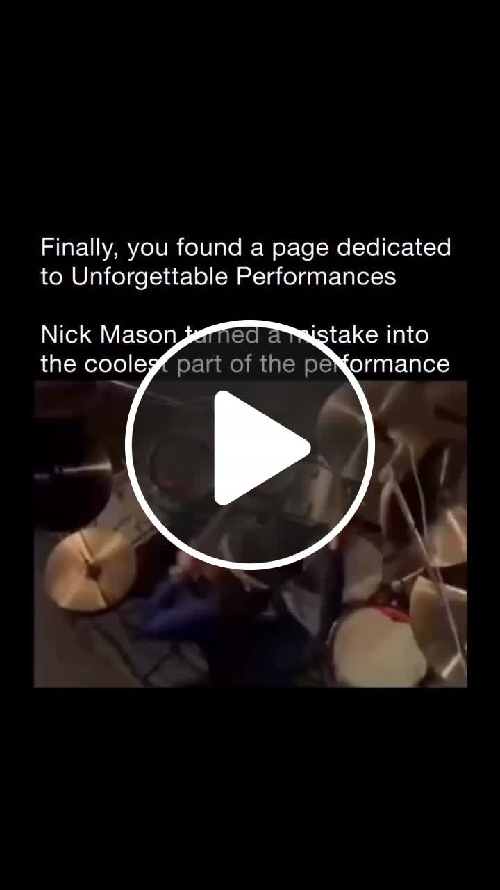 During Pink Floyd’s Live at Pompeii, Nick Mason loses a drumstick in ...