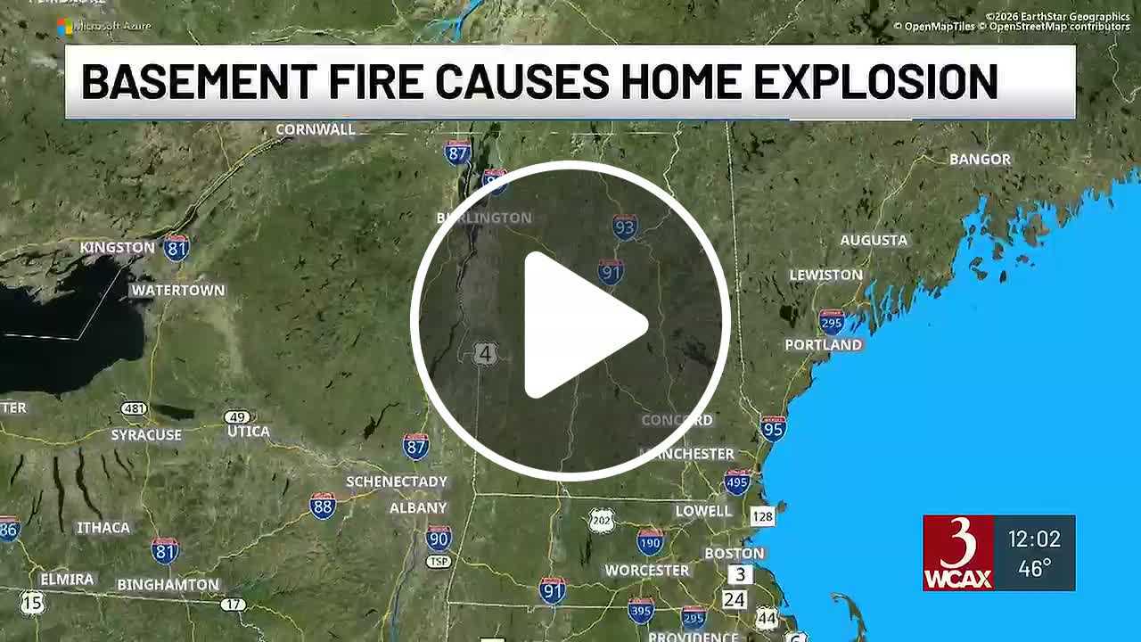 House explosion starts fire and blows out windows, homeowner safe ...