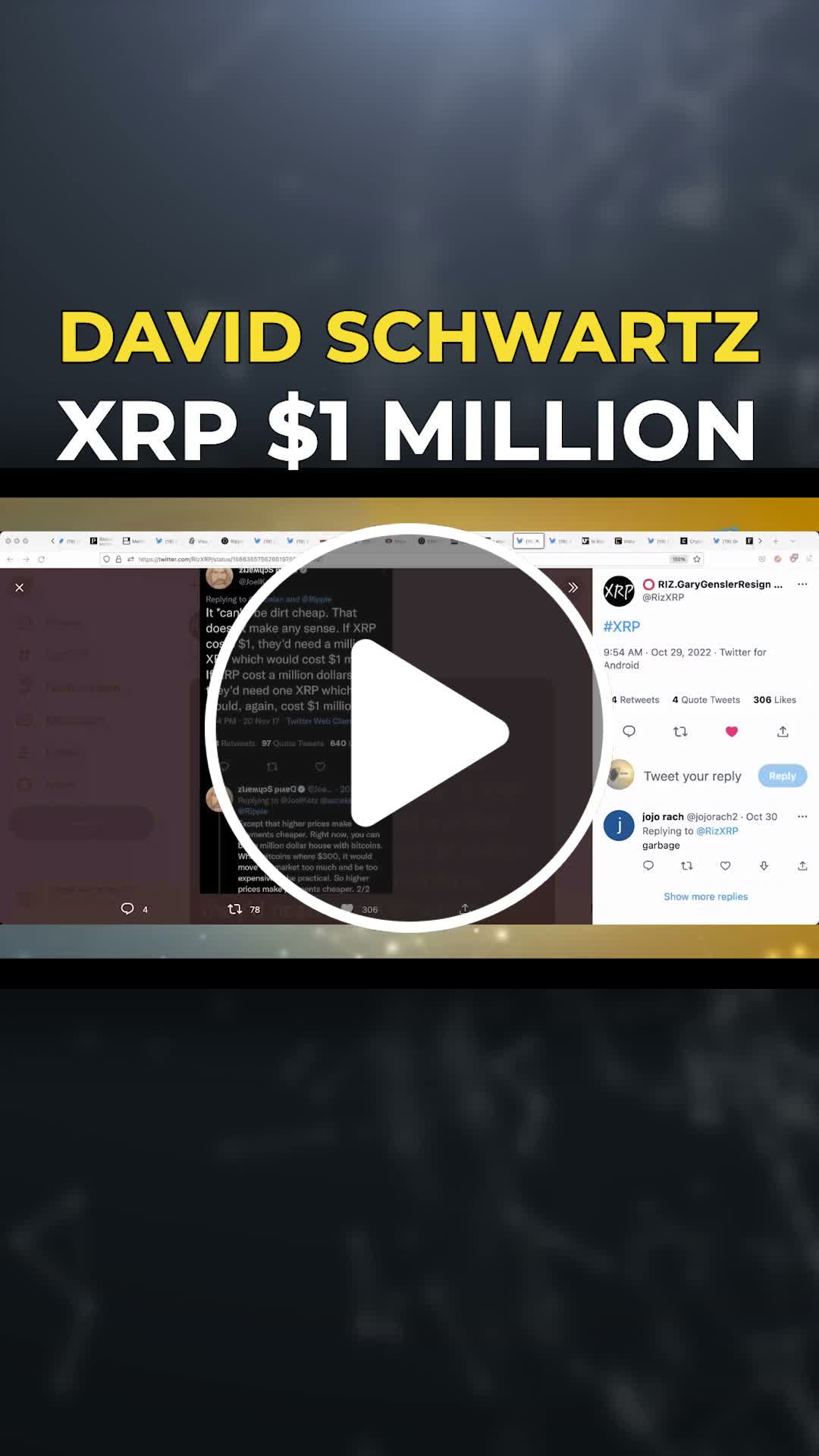 David Schwartz XRP $1 Million #shorts #crypto #xrp #rippleWatch  #GoodMorningCrypto Live M-F 11am EDT #3TWarriorAcademy #shorts  #Breakingnews - NewsBreak