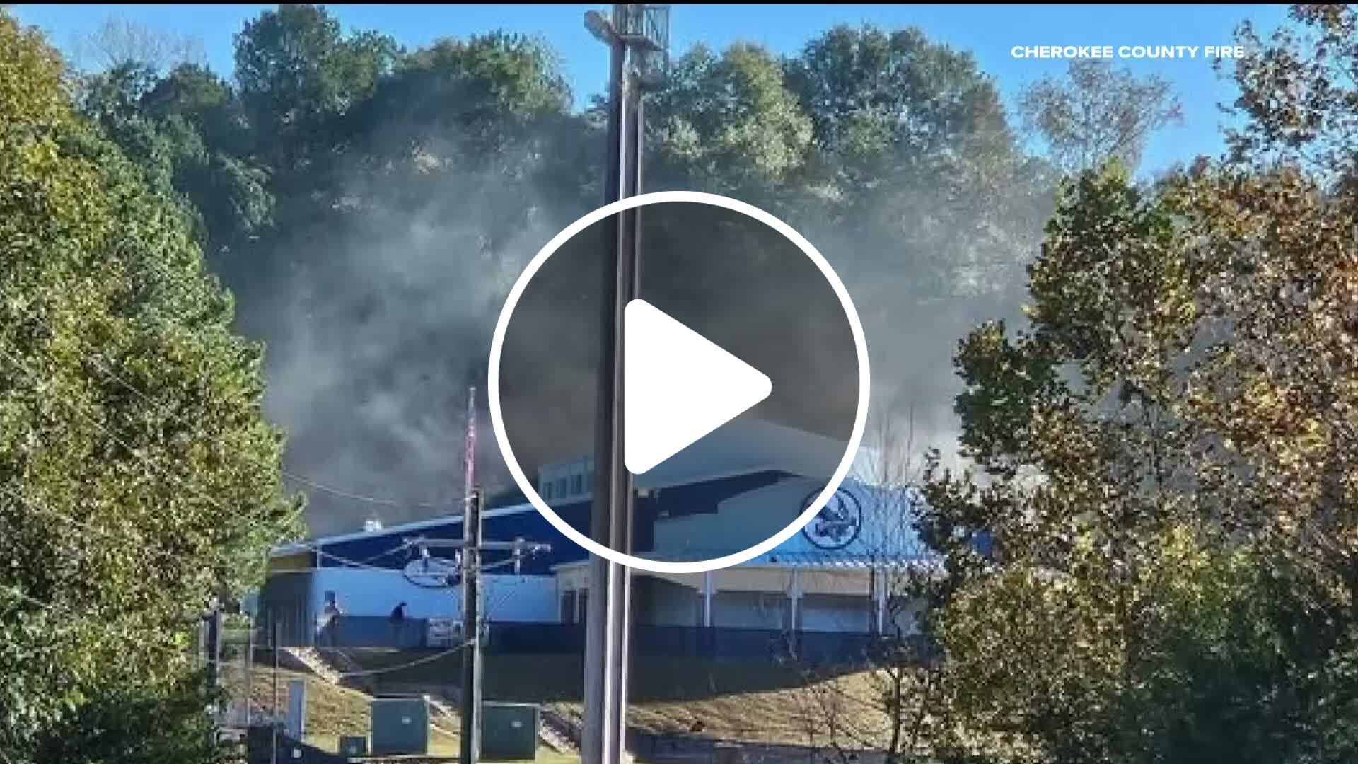 Fire at fieldhouse at Reinhardt University - NewsBreak
