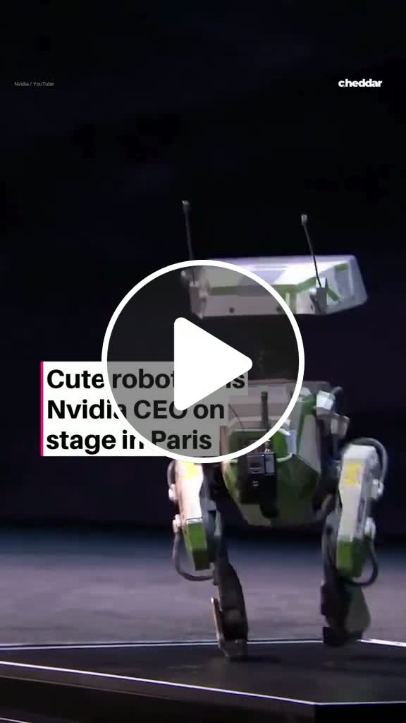 Nvidia CEO Jensen Huang shared the stage with Grek, a droid trained ...