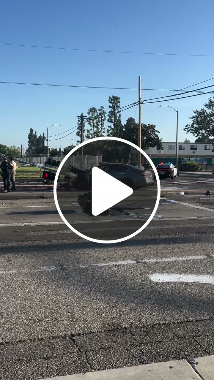 Crash Shuts Down Intersection at Ball Road and Nutwood Street in ...