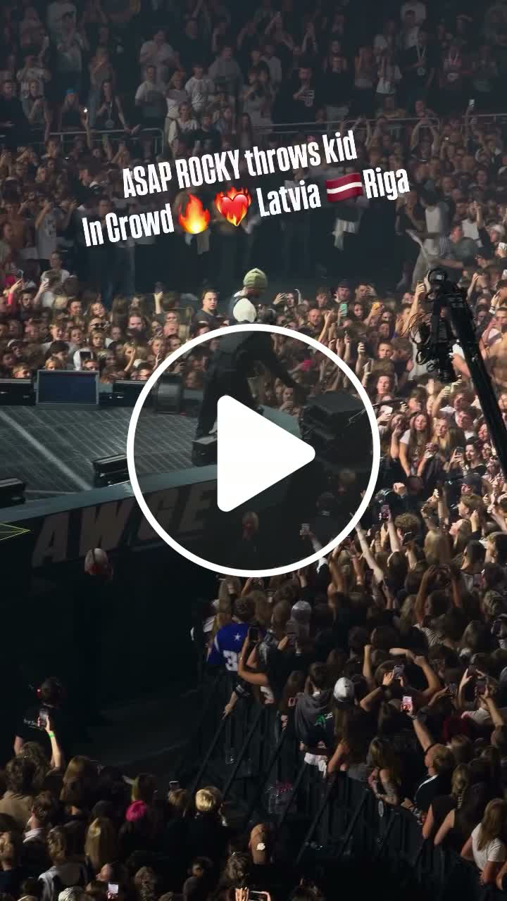 asap rocky throws a kid in crowd watch their reaction - NewsBreak