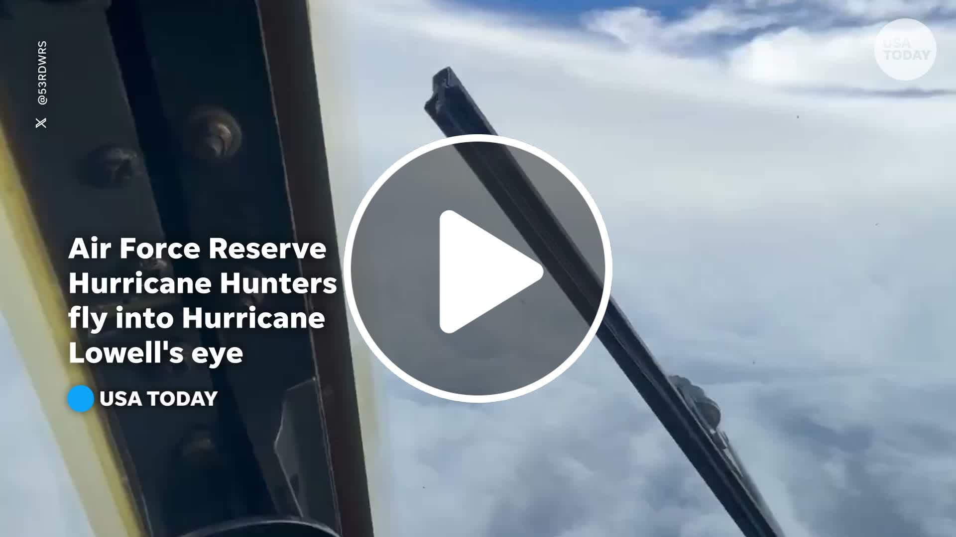 Hurricane Hunters fly through Hurricane Lowell's eye to gather storm data