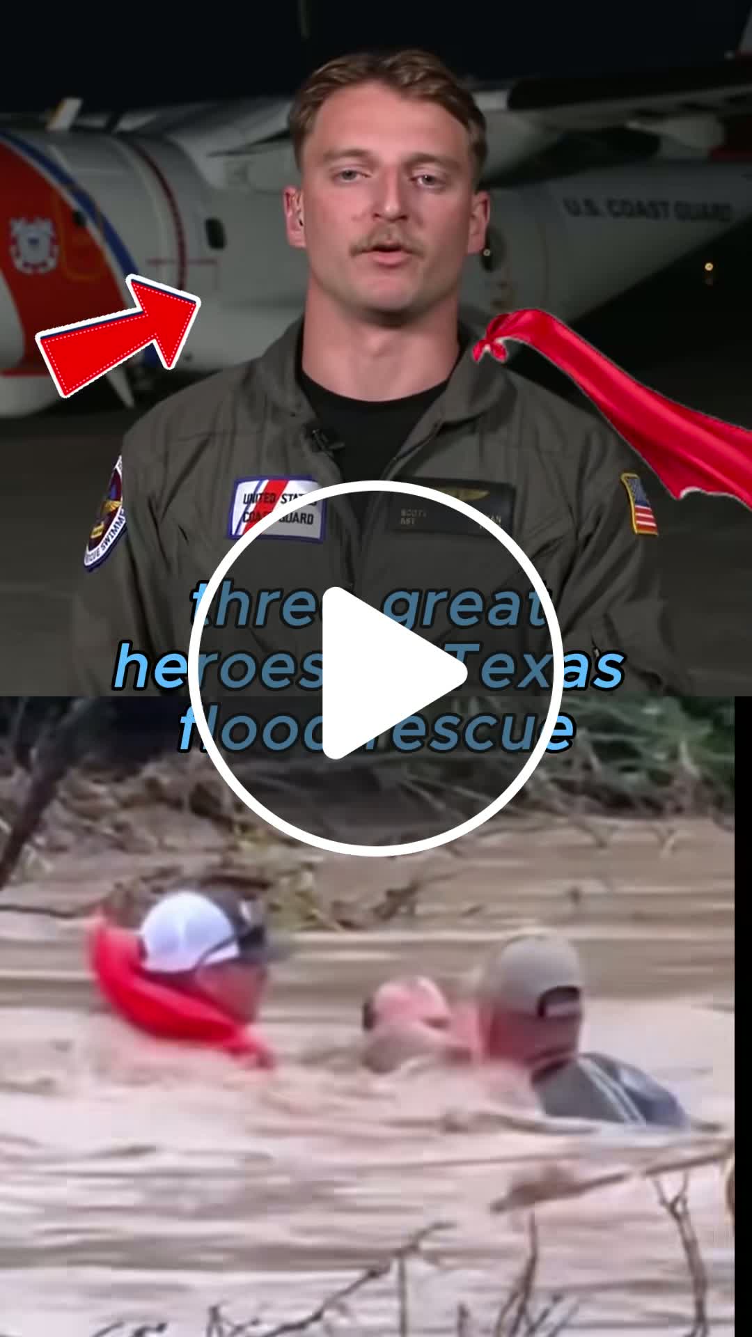 #CaughtOnCamera Three great heroes of Texas flood rescue, the first one ...