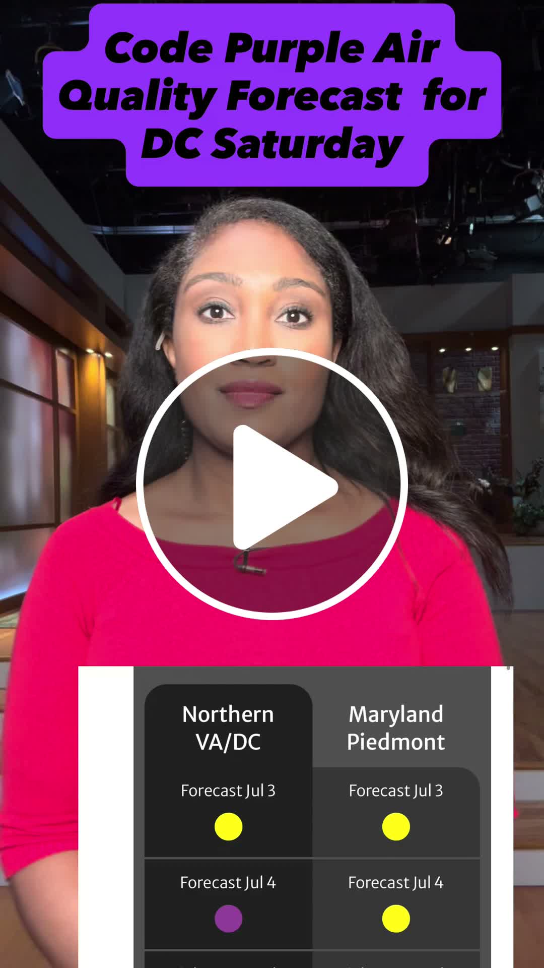 Code purple air quality forecast for DC - NewsBreak