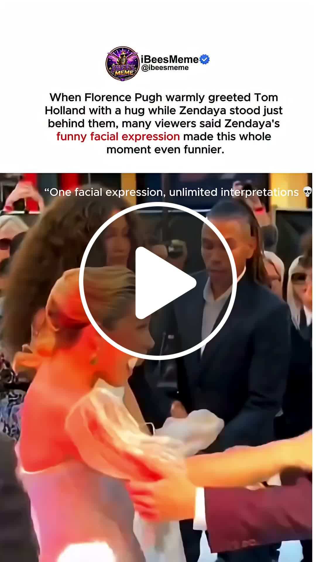 Zendaya’s funny reaction to Florence Pugh hugging Tom Holland had fans ...