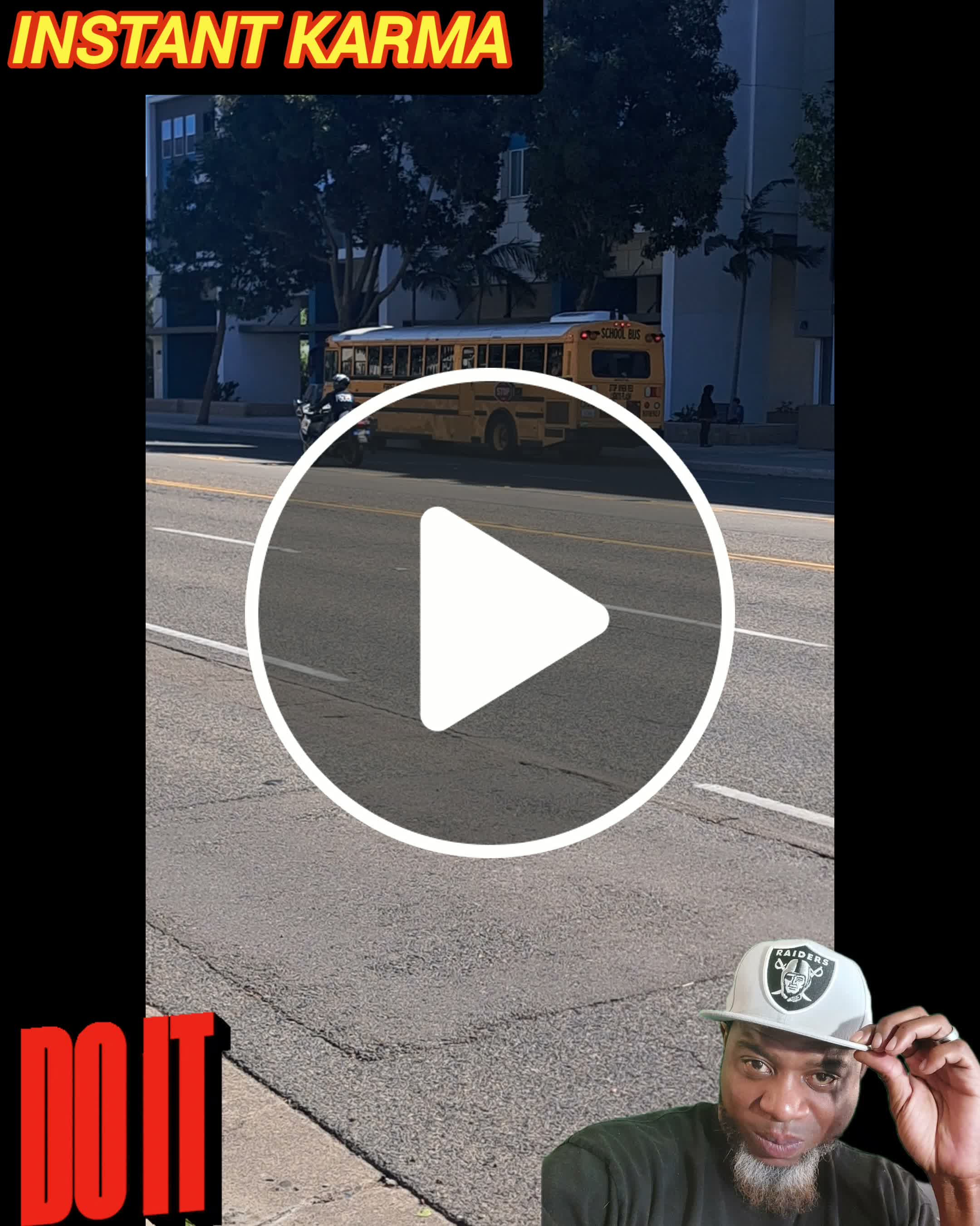 INSTANT KARMA! School Bus Flashing Red Lights Fail! #comedy #lol # ...