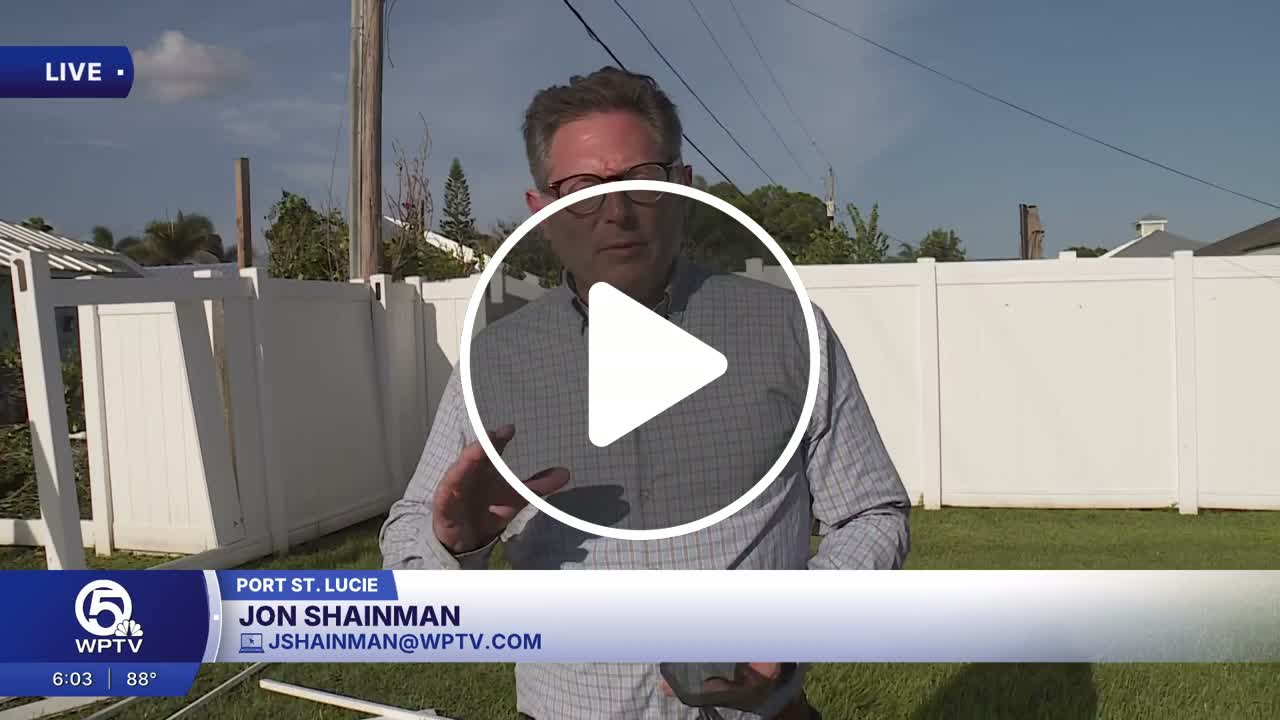 Port St. Lucie residents clean up debris after EF-0 tornado