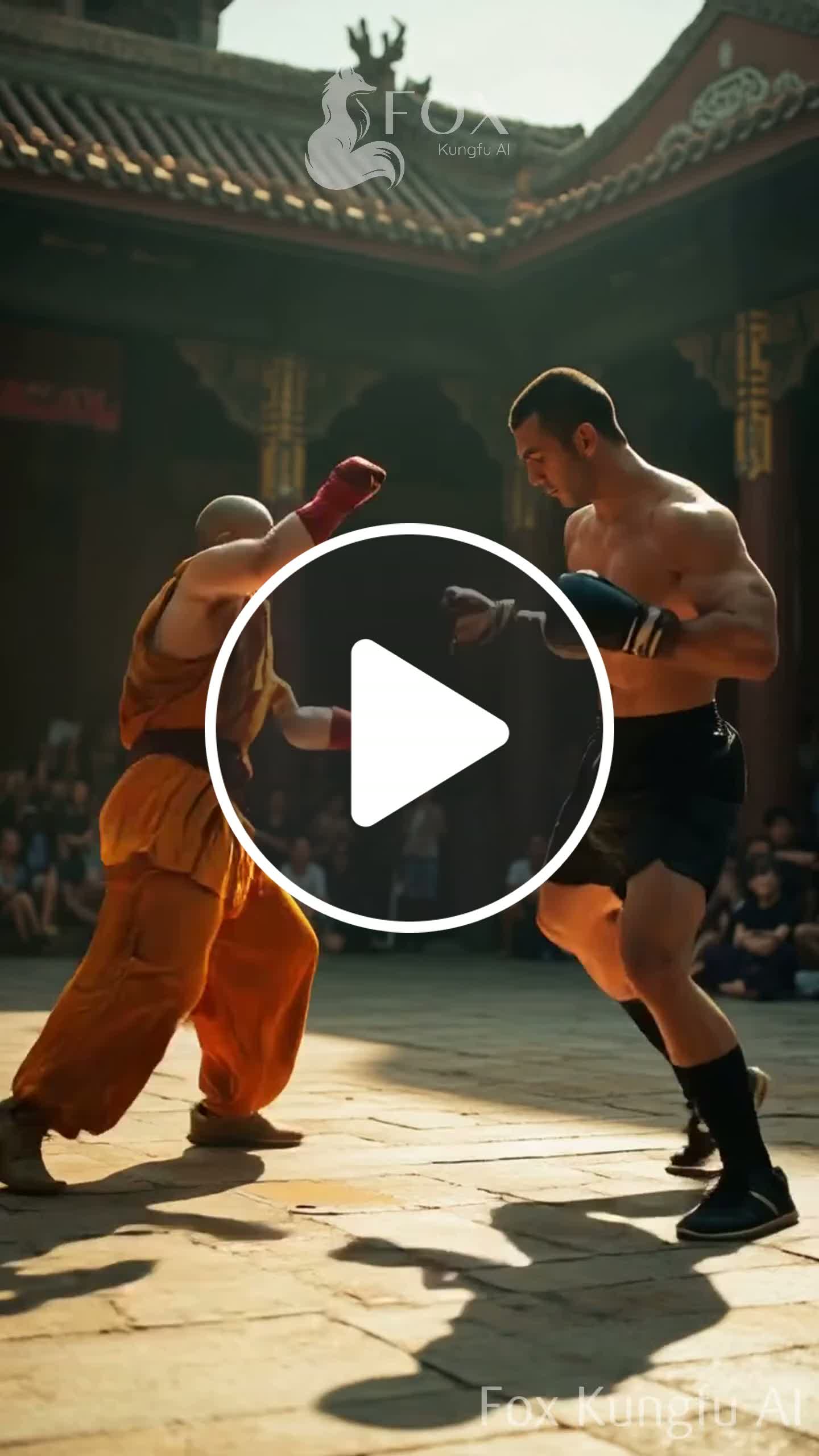 AI-generated: Shaolin Kung Fu Overpowers Raw Force 🥋🤖 #ai #shaolin # ...