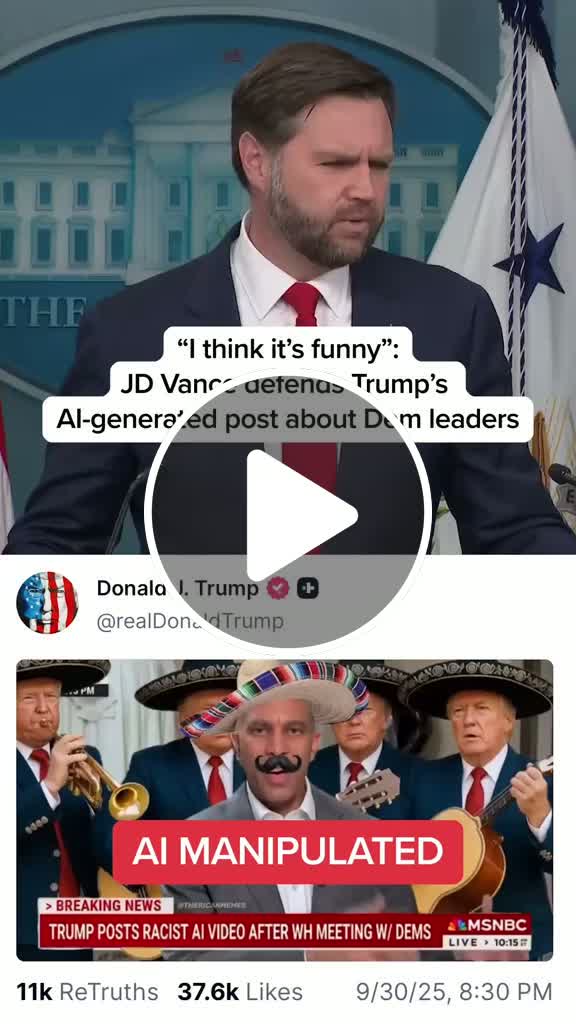 I think its funny, Vice President JD Vance said when asked about ...