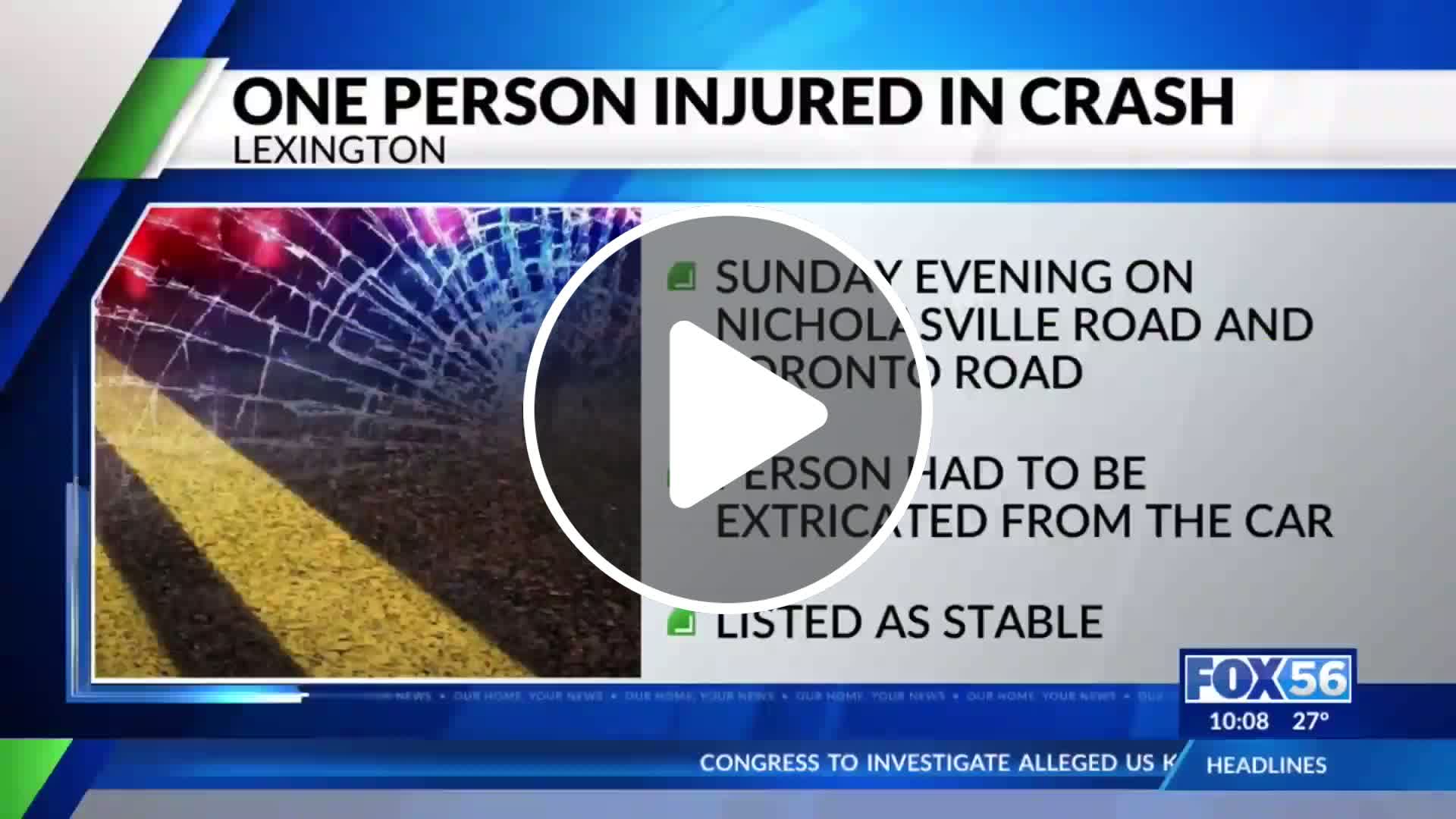 1 hospitalized after 2-vehicle crash in Lexington - NewsBreak