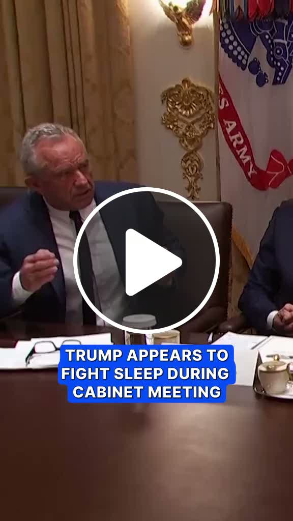 President Donald Trump appeared to fall asleep several times during a ...