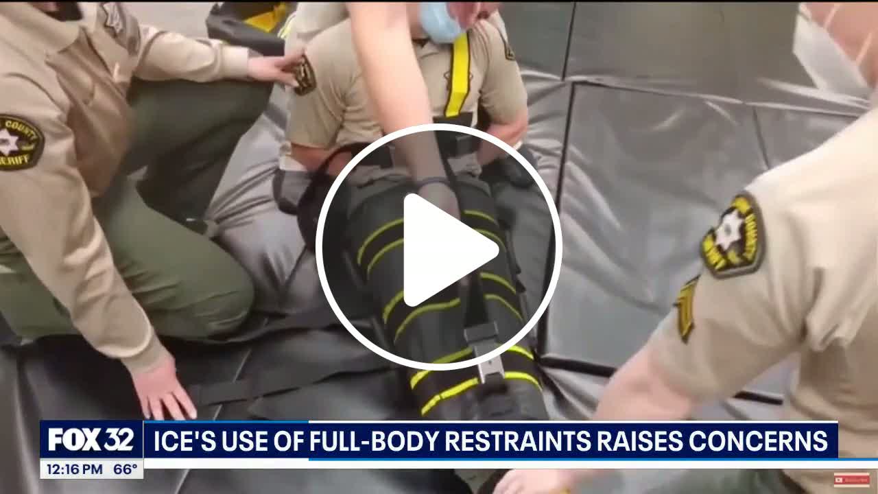 Controversy grows over ICE's alleged use of full-body restraint device ...