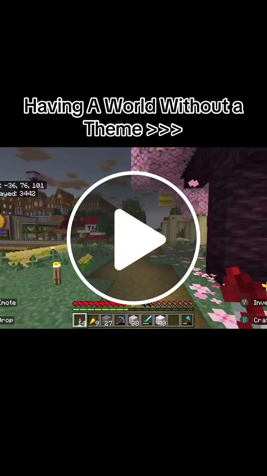 Imagine a Minecraft world with no theme—endless freedom to build! 🏗️ # ...