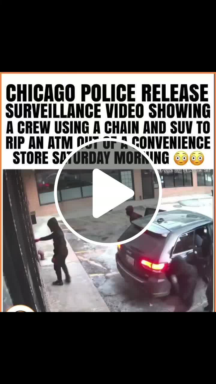 They chained an SUV to an ATM and ripped it out in seconds 😳Chicago ...