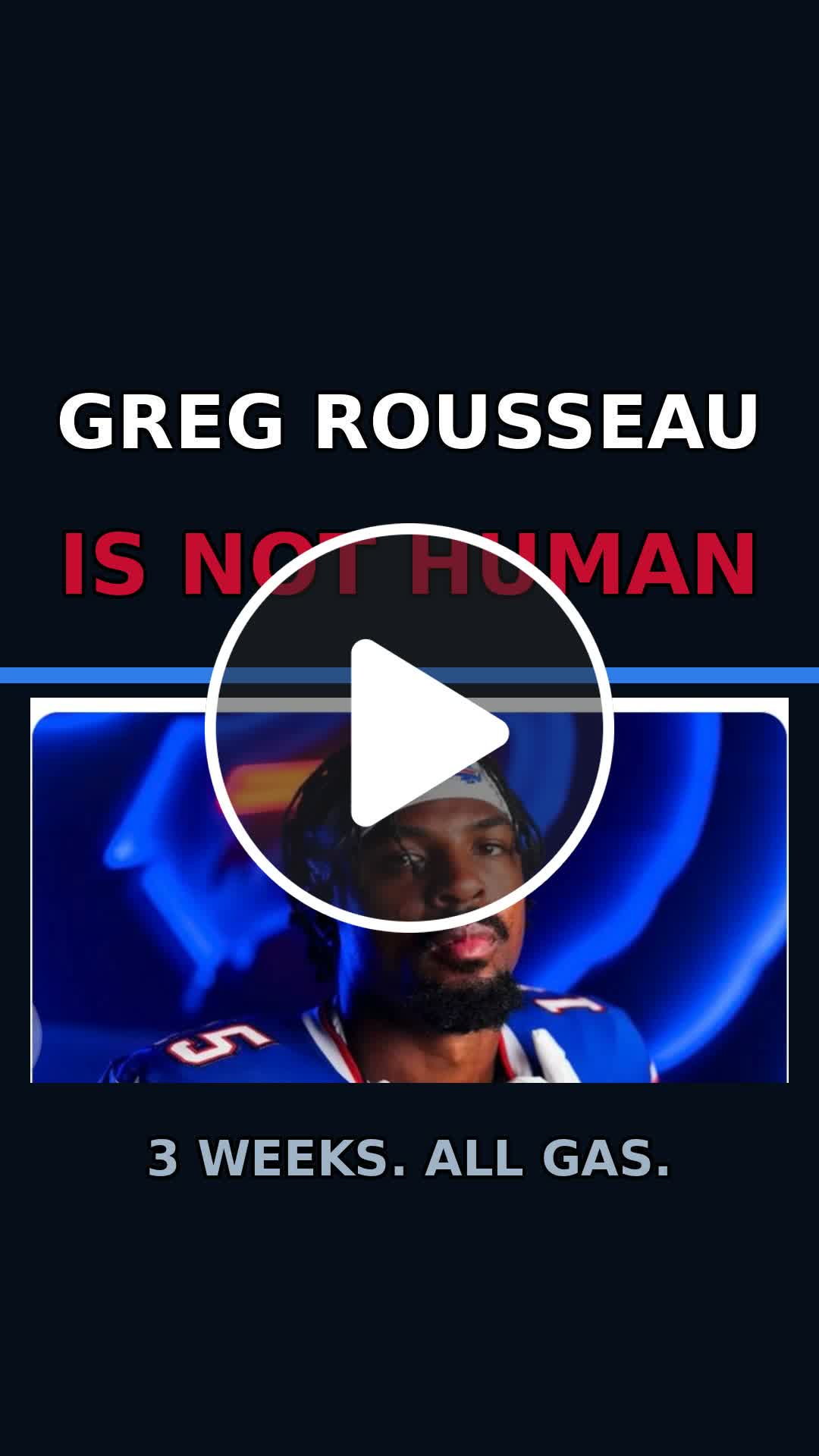 Greg Rousseau's stat line through three weeks is absolutely insane — 23 ...