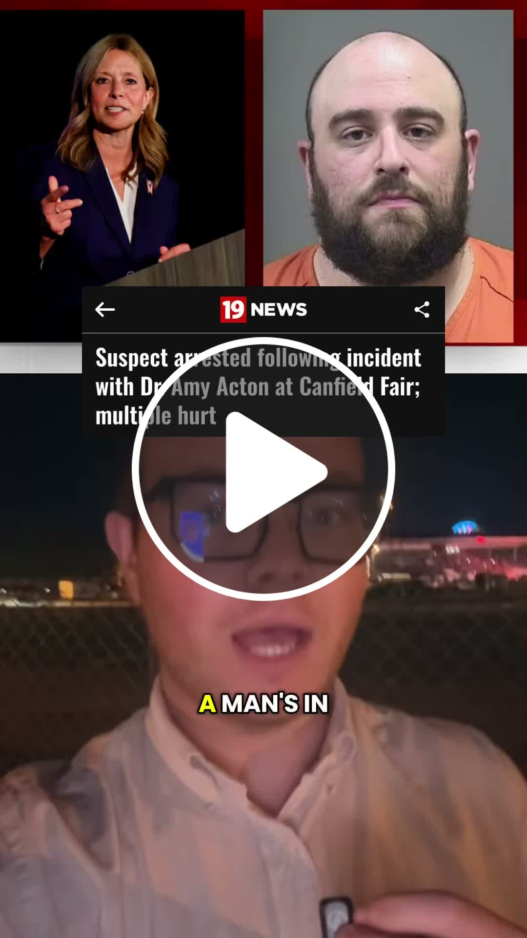 Moment of chaos at the fair: Man storms the crowd yelling at Dr. Amy ...