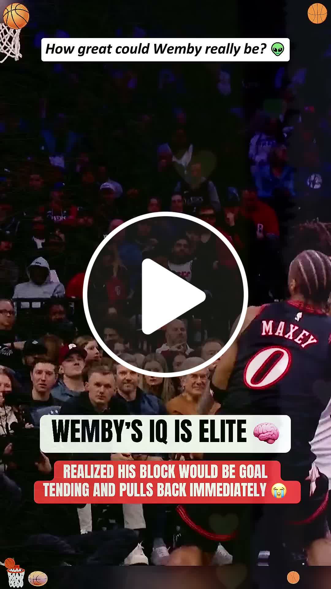 Wemby's basketball IQ is severely underrated 😭😭#nba #basketball #wemby ...